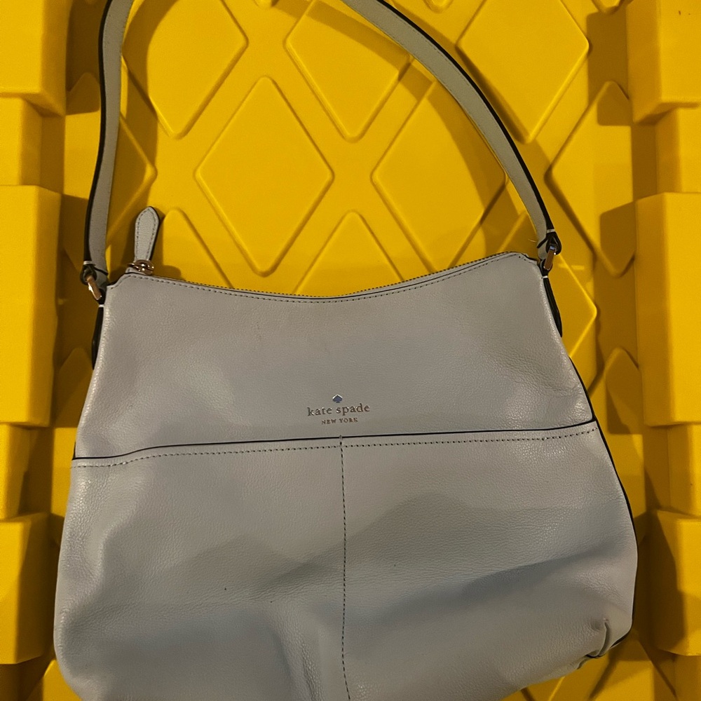 kate spade Gray Leather Shoulder Bag